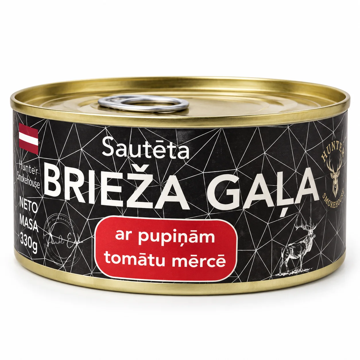 Brieža gaļa gabaliņos ar Pupiņām tomātu mērcē