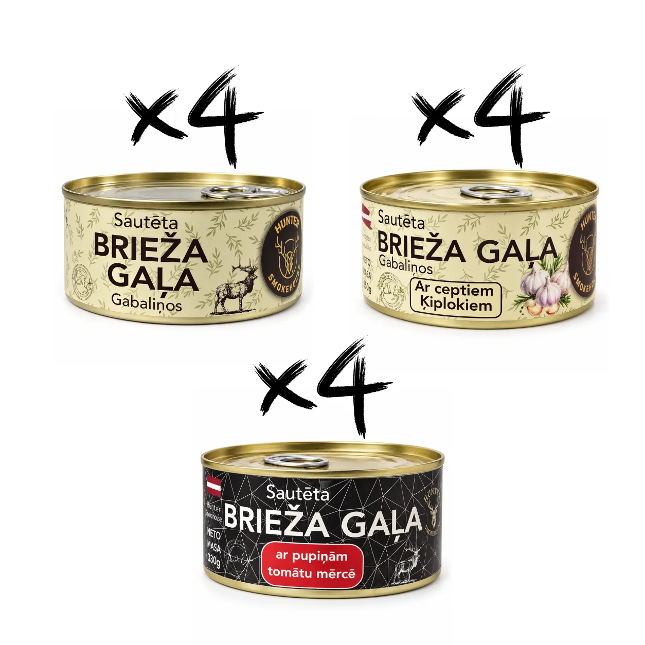 Hirveliha komplekt 4+4+4